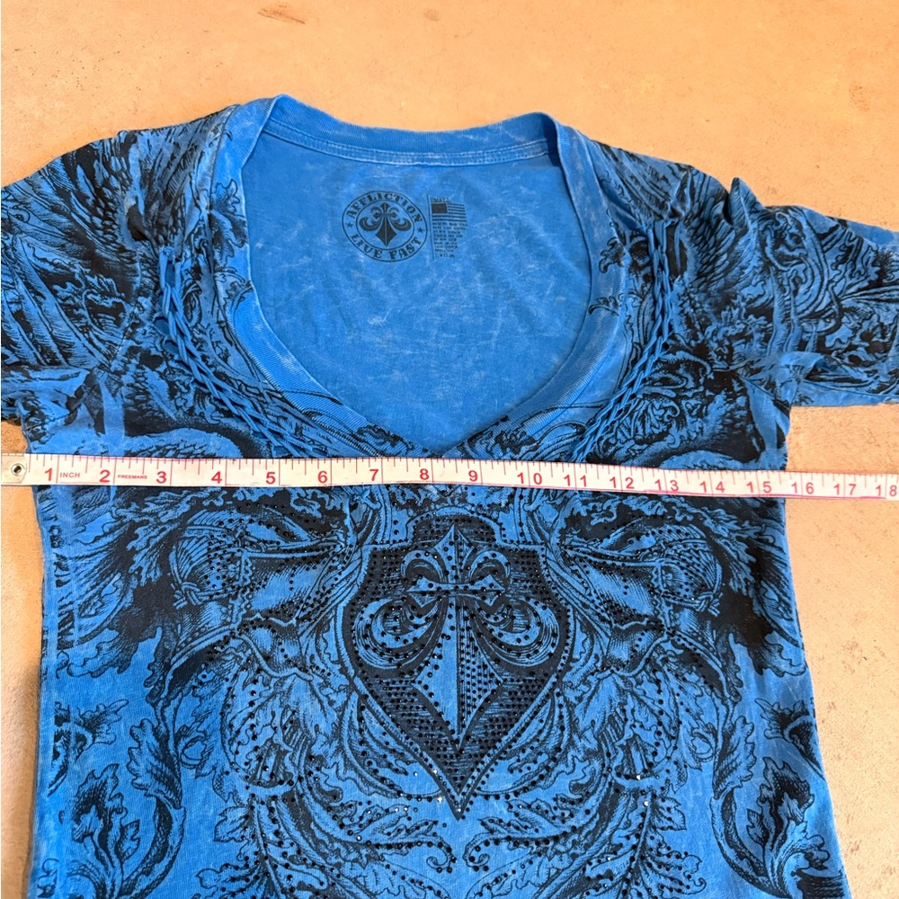 Affliction Blue Logo Tee - Picture 9 of 12